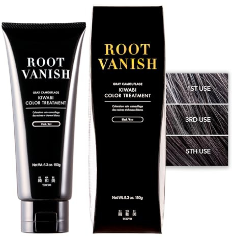 Color Treatment for Gray Coverage – Subtle, Gradual Semi-Permanent Hair Color – Hydrating, Sulfate-Free, Ammonia-Free, Vegan Color Depositing with 31 Botanical Extracts (Black)