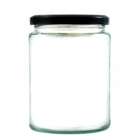 Wares of Knutsford 300ml Glass Food jar with twist off lids for Jam Marmalade Honey (36, black)