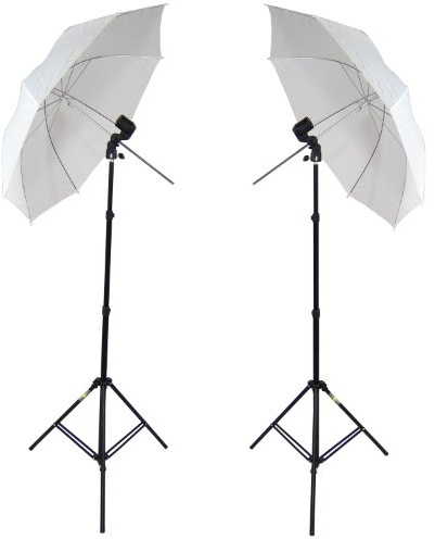 DynaSun W963S Pack de 2 Kit d'éclairages pour Studio Photo/Vidéo avec 2 Trépieds + 2 Douilles + 2 Parapluies + 2 Sacs pour Flash Barebulb lumière (Import Royaume Uni)