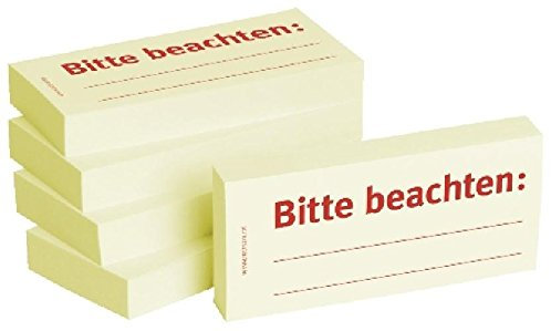 Haftnotiz Bitte beachten gelb BIZSTIX 1301010151 5ST
