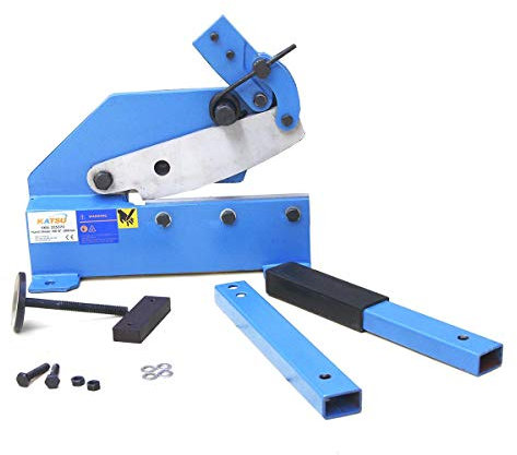 KATSU 200 mm Manuelle Platte Flache Metall Stahlblechschere Scheren, Industrielle präzises Schneiden, Metallschere Metall-Cutter Stangenplatte Scher schneidet Blech Rebar Runde Lager