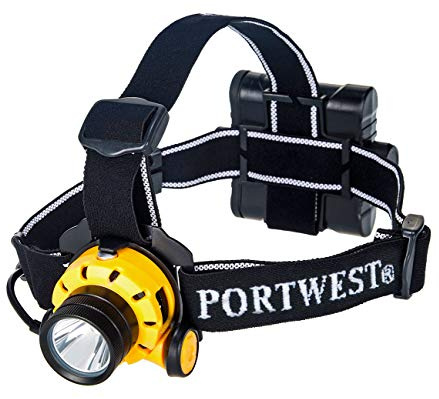 PORTWEST PA64YBR Ultra Power Kopflampe, Farbe: Gelb/Schwarz, Größe: Einheitsgröße