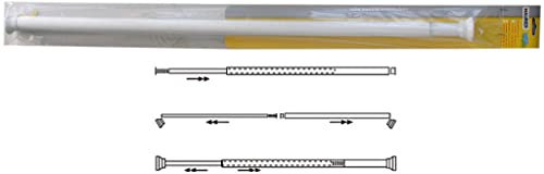 MAURER 4042205 Barra para Cortina Ducha Extensible Aluminio Blanco125 a 220 cm