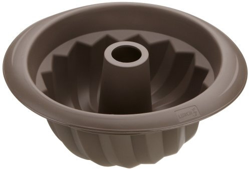 Lurch 85002 FlexiForm Gugelhupf / Kuchenbackform aus 100% BPA-freiem Platin Silikon, Ø 22 x 10 cm, braun