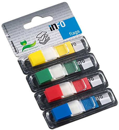 INFO FLAGS Haftstreifen SOLID COLOUR TIP, mini 12 x 43 mm