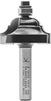 ENT 15172 Römischer Profilfräser Classic HW, Schaft (S) 8 mm, Durchmesser (D) 31,8 mm, NL 15,9 mm, R 4,8 mm, SL 32 mm, mit Kugellager