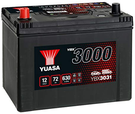 Yuasa YBX3031 12V 72Ah 630CCA Sealed Maintenance Free High Performance Car Battery