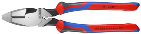 KNIPEX Kraft-Kombizange Lineman's Pliers amerikanisches, 09 12 240 SB | Mit Comfort-Griffen 240 mm