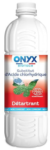 Onyx Biotech - Substitut d’Acide Chlorhydrique - Nettoyant, Détartrant WC, Canalisations, Produit Nettoyant Multi-Surface - Ingrédients d’Origine Naturelle - Fabrication Française - 1L