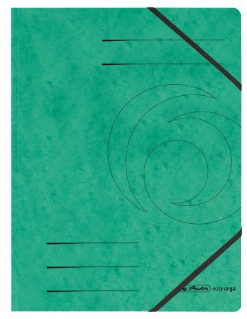 Herlitz Eckspannmappen easy orga / grün / 5 Stück