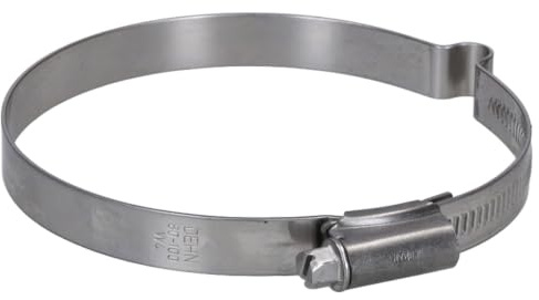 Dehn+Söhne Leitungshalter 200 079 f. Rd 8mm NIRO Rohrschelle für Blitzschutz 4013364069138 | Befestigung für Regenfallrohre 80-100mm, Klemmschelle aus rostfreiem Stahl V2A, stabiler Leiterhalter für Runddraht