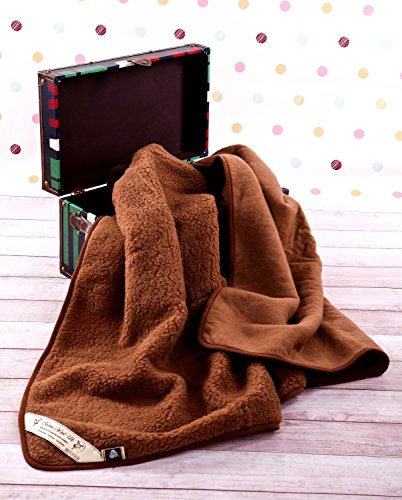 Merilana Merino Wool Warm & Natural Merino Wool Bed Blanket Twin/Sofa Bed Throw 100% Wool, Blanket, Twin Size 63 x 79