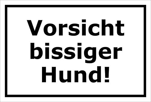 Melis-Folienwerkstatt Schild Achtung Freilaufender Hund Warnschild Hinweisschild Vorsicht bissiger Hund – 15x20cm, 30x20cm und 45x30cm – Bohrlöcher - Aufkleber Hartschaum Aluverbund -S00038A