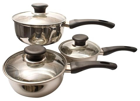 PRIMA 3pc Stainless Steel Cookware Set 14,16,18cm