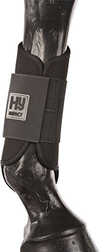 HyIMPACT Gamaschen Pony/Pferd Bürsten Stiefel – Schwarz schwarz schwarz
