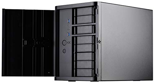 SilverStone Technology Premium Mini-ITX/DTX Small Form Factor NAS Computer Case, Black (DS380B)