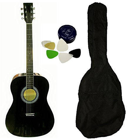 Gitarren-Set für Einsteiger mit Westerngitarre inkl. Tasche und DC-Plec-Box