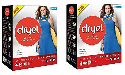 Dryel At-Home Dry Cleaner Kit, Gentle Laundry Care for Special Fabrics and Dry-Clean-Only Clothes, 5 Loads - 2 Pack