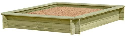 Gartenpirat Sandkasten 150x150 cm aus Holz imprägniert TÜV geprüft