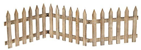 Deko-Holz-Jäger-Zaun - 3 Zaunelemente à 40 cm Zum Klappen - 30 cm Hoch - Vintage