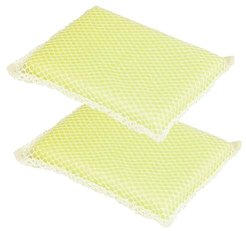 LOLA Nylon Netting Sponge Cleaning Scrubber Pad, 2 Pack, Non Scratch, Safe on Non-Stick Surfaces Coated Cookware & Dishes - Gentle Effective Cleaning