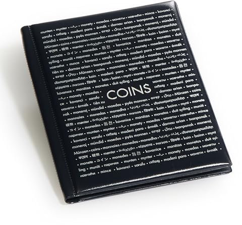 Leuchtturm, Taschenalbum für Münzen mit 8 Blatt für je 12 Münzen, blau