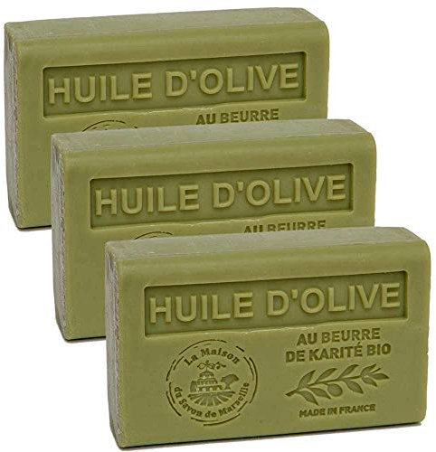 Maison du Savon - 3er-Set Seifen mit Sheabutter, Olivenöl, 3x125 g