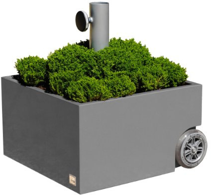 XXD Flowerpower Pied de Parasol Gris avec Roues Flower Power