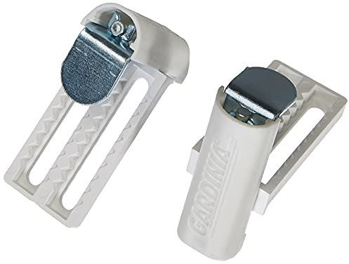 GARDINIA Universal-Klemmträger für Jalousien, Klemmhalter, Mit Inbusschlüssel, Ohne Schrauben und Bohren, Metall/Kunststoff, Verstellbereich 6-26 mm, Weiß, 2 Stück