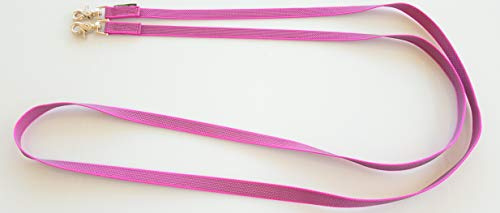elropet Gummierte Zügel m. Zügelhaken Silber Gummizügel Fuchsia Shetty - WB extra