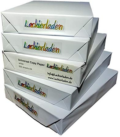 High White 80 Kopierpapier und Druckerpapier, Laser- Tintenstrahl, DIN A4, 75g/m² 2500 Blatt (5 x 500 Seiten/Blätter)