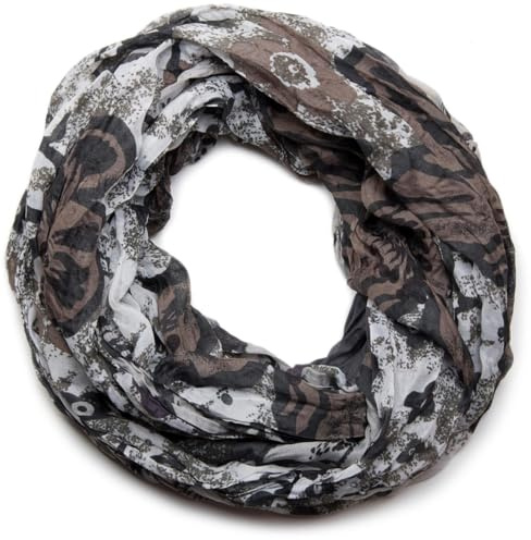 styleBREAKER blommor tryck loop slangsjal 01014027