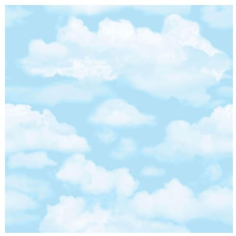 Fresco Papier peint support papier Nuages 1005 x 52cm Bleu | Revêtement Mural, Tapisserie | Ambiance