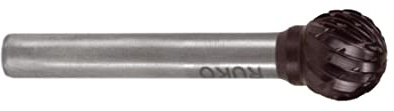 RUKO 116044TC - Fresas metal duro TiCN forma D - KUD Esférica (12 x 51 mm)