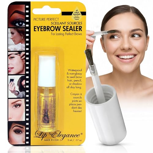Lip Elegance Eyebrow Sealer – Clear Waterproof Brow Gel for Extreme Hold, 0.17 Ounce