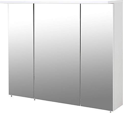 Schildmeyer Spiegelschrank 800.1 Profil Weiß Glanz, 80 x 16 x 72,3 cm
