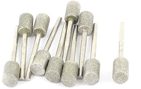 sourcing map 3 mm Schaft 8 mm, Kopf Schleifstifte Bit-Zylinder, 10 Stück de