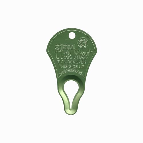 The Original Tick Key - Tick Detaching Device - Portable, Safe and Highly Effective Tick Detaching Tool (Light Green)