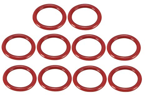 sourcing map 10 Stück 20mm x 2.5mm Silikon O Ring Öldichtung scheiben Grommets Rot