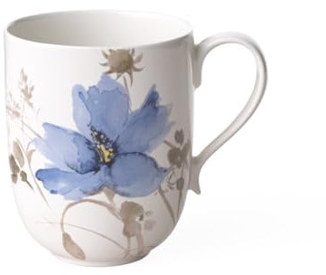 Villeroy & Boch Mariefleur Bicchiere da Latte Macchiato, 480 ml, Altezza 11 cm, Porcellana Premium, Gris