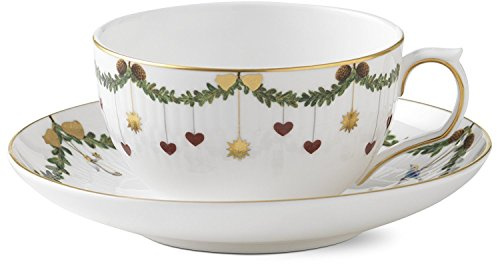 Royal Copenhagen - Teetasse - Star Fluted Christmas - (2-teilig)