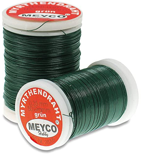 Meyco Myrthendraht, Bindedraht grün - 0,35mm - 66m