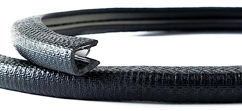 EUTRAS [50 m] profilé de protection de bord 3-6 mm noir - tient sans colle - pour tôles et portières de voiture - protège les arêtes - qualité industrielle allemande - expédition sous 24 heures