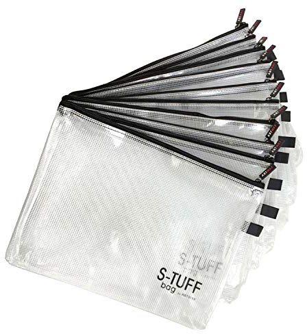 Artway A3 S-Tuff Tasche in Übergröße - 48cm x 38cm - Zip Mesh Art Aufbewahrungstaschen - 10er-Packung