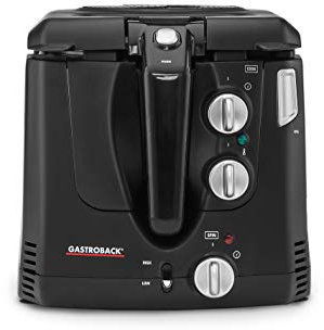 Gastroback 42580 Freidora rotativa, 1800 W, 2.5 litros, 0 Decibeles, Negro
