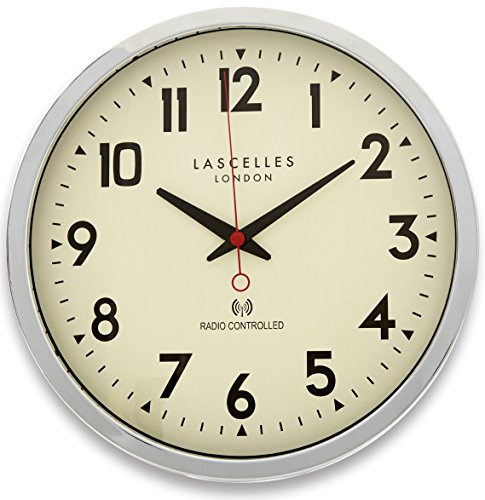 Roger Lascelles Chrome Radio Controlled Wall Clock
