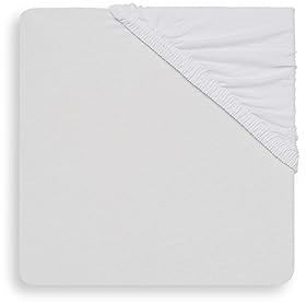 Jollein 511-847-00001 Spannlaken Jersey Laufstallmatratze, 75 x 95 cm, weiß