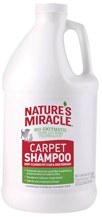 Nature’s Miracle Carpet Shampoo, Deep-Cleaning Pet Stain And Odor Remover, 64 Ounces