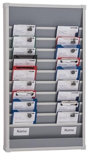 Zweireihige Planungstafel für den Werkstattbereich, Planungsreihen durchgehend befüllbar, Maße 554 x 960 mm, Schienen 10, Größe DIN A5 u. 2/3 A4, Verpackungseinheit: 1 STK