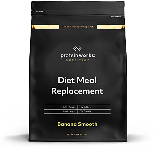 Protein Works - Diet Meal Replacement, Vollständige Mahlzeit, Diät Abnehmshake, Immunitätsfördernd, 7 Mahlzeiten, Banana Smooth, 500g